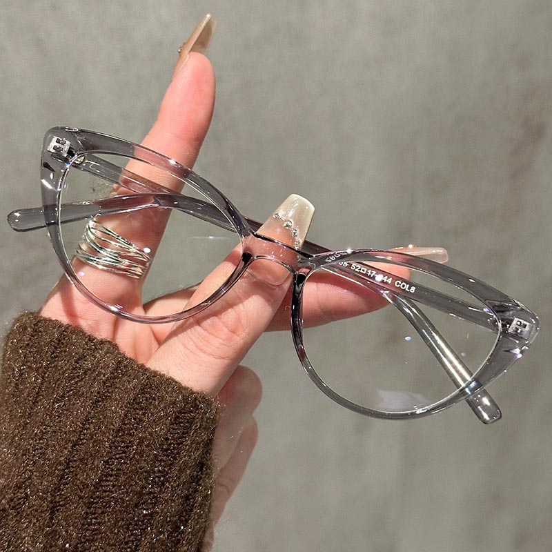 Small Cat Eye Eyeglasses Women - Anti Blue Light Film 评论和价格