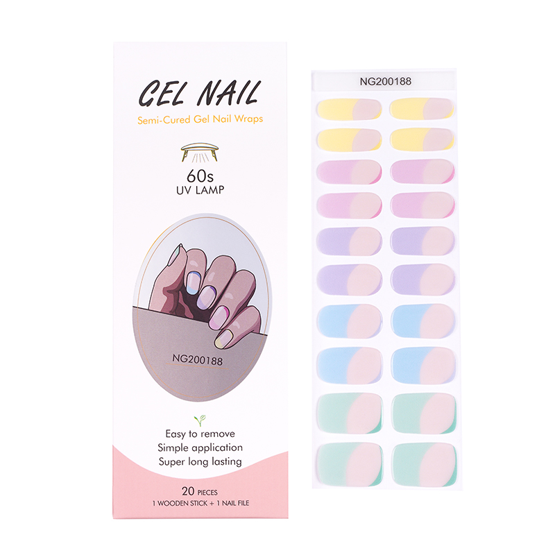 Huizi French Gel Nail Strips P - Full Cover Adhesive 评论和价格