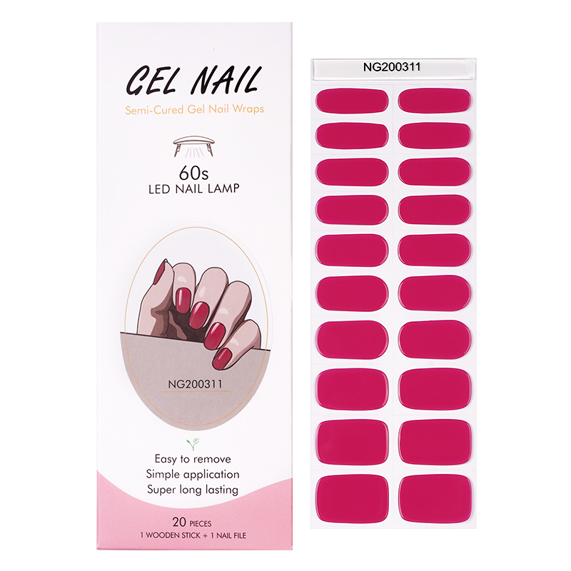 Huizi French Gel Nail Strips P - Full Cover Adhesive 评论和价格
