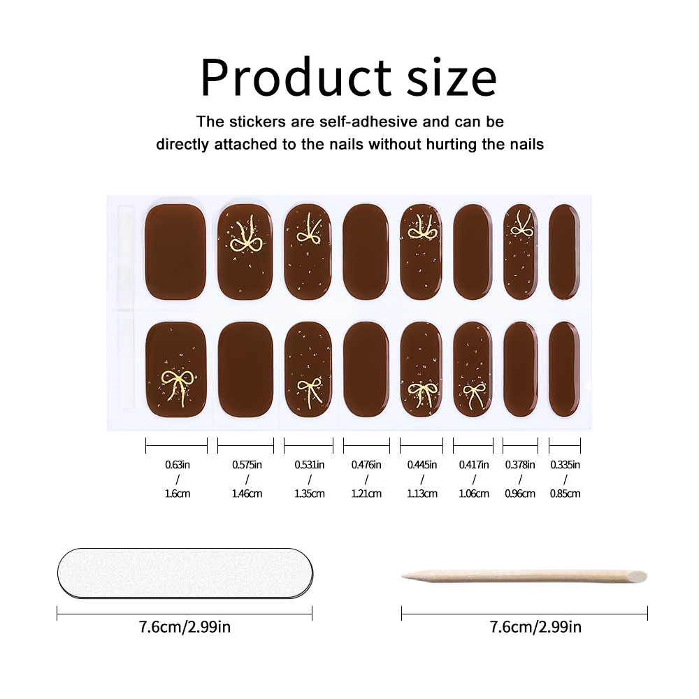 Semi-Cured Gel Nail Strips 16  - Full Cover Adhesive 评论和价格